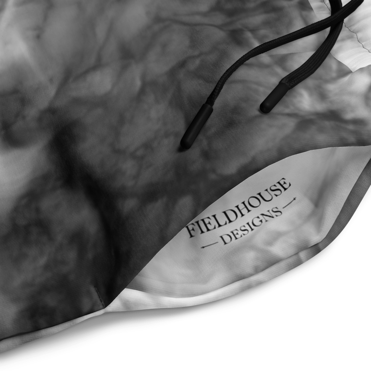 Close-up of a pocket with 'Fieldhouse Designs' branding