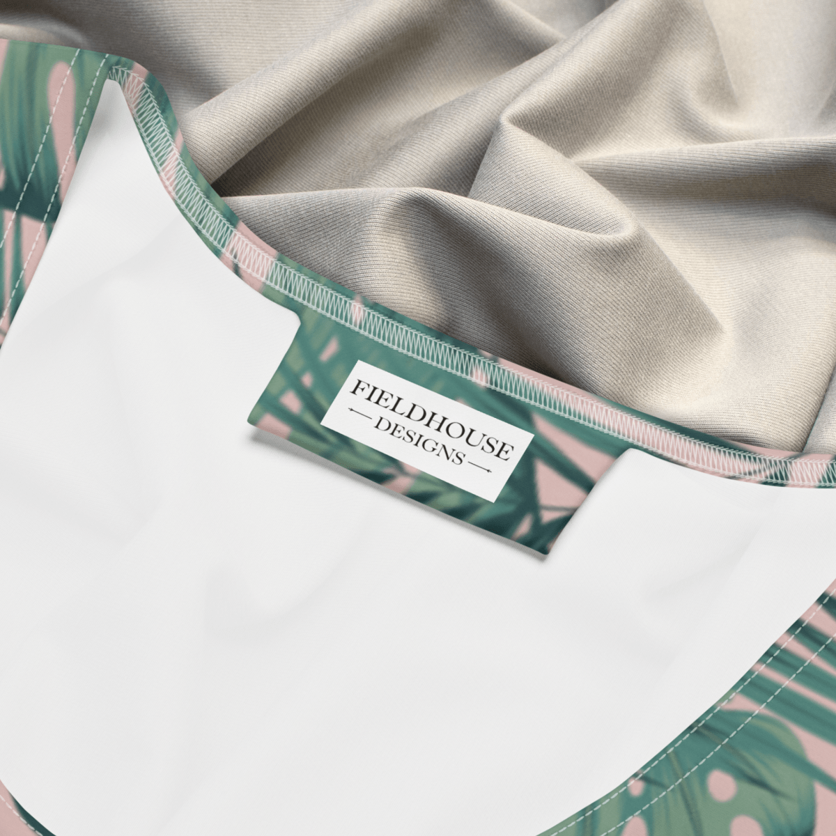 Blush Jungle Bodycon Dress | Tropical Monstera Leaf Print on Soft Pink - Bodycon Dress