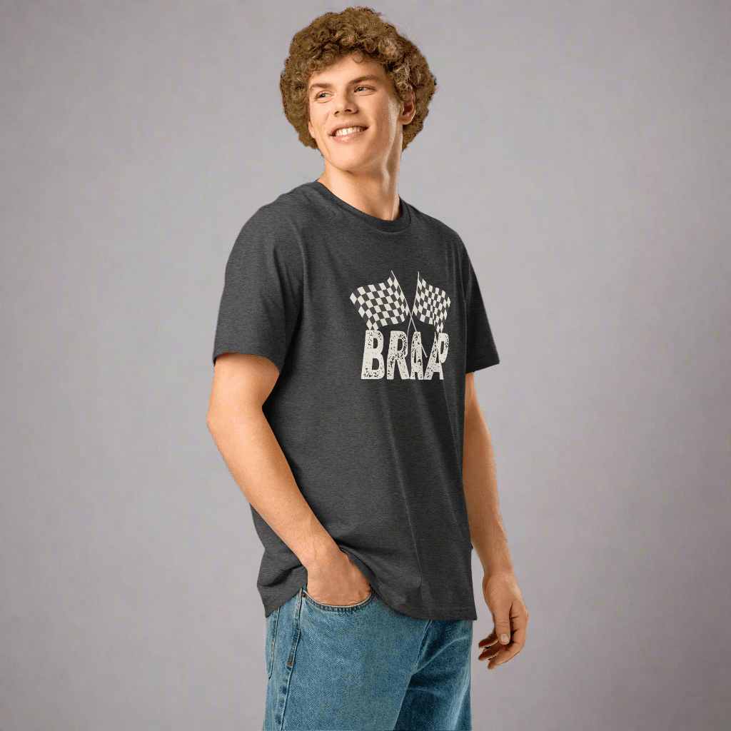BRAAP Racing Tee – Dirt Bike & Moto Style Organic Cotton Shirt