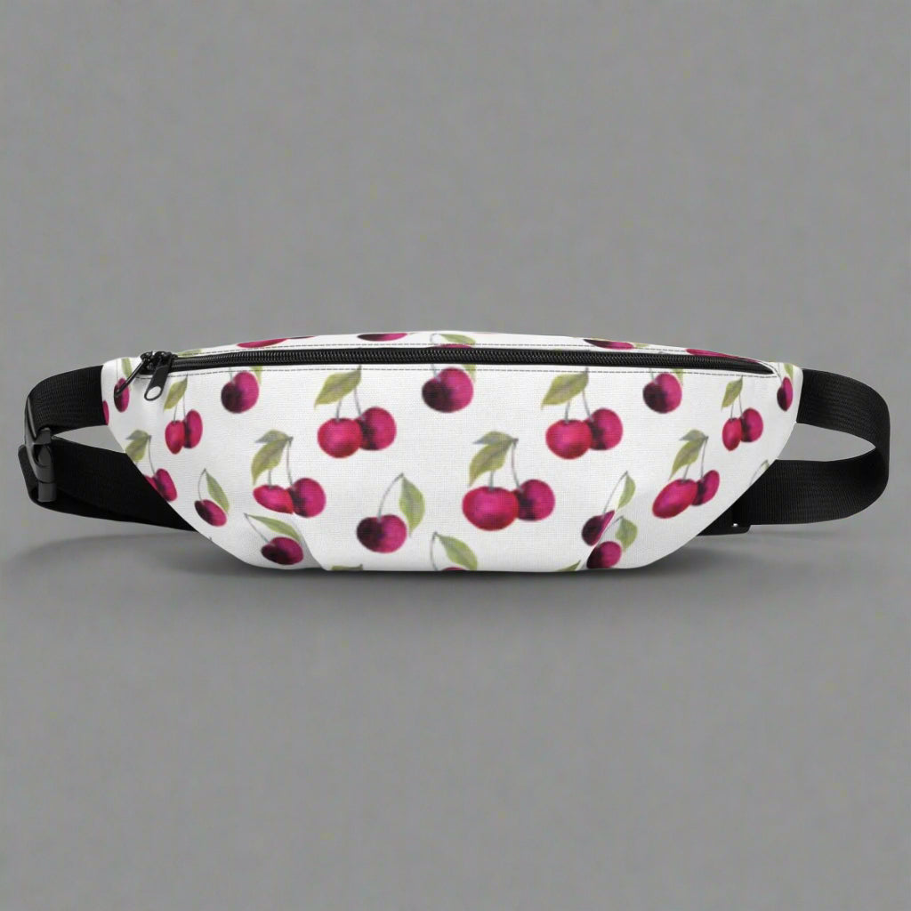 Cherry Print Fanny Pack – Stylish & Water - Resistant FieldHouse Designs - Fanny Pack