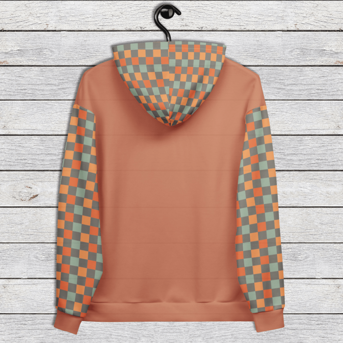 Hoodie Cozy Fall Readers Book Society 2XS–6XL | Pumpkin Patch Aesthetic | Autumn Checkered Sleeves