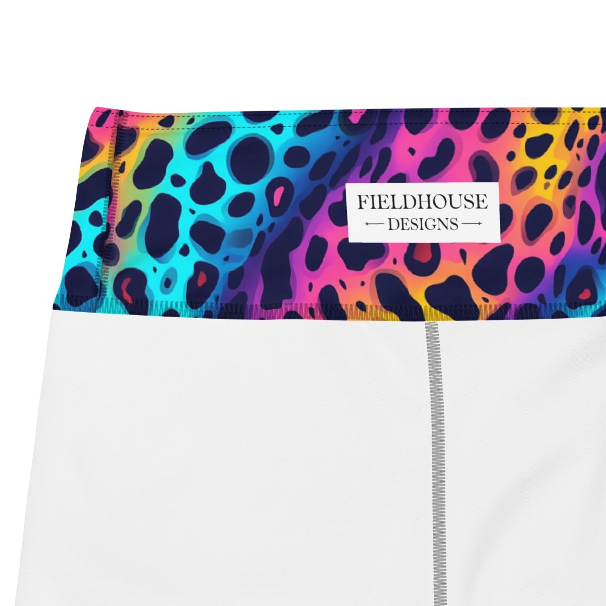 Neon Jungle Yoga Capri Leggings – Wild Rainbow Leopard Print - Capri Leggings