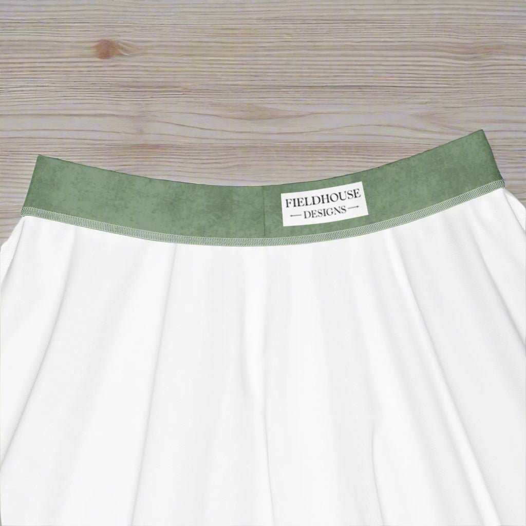 green waistband on a wooden surface