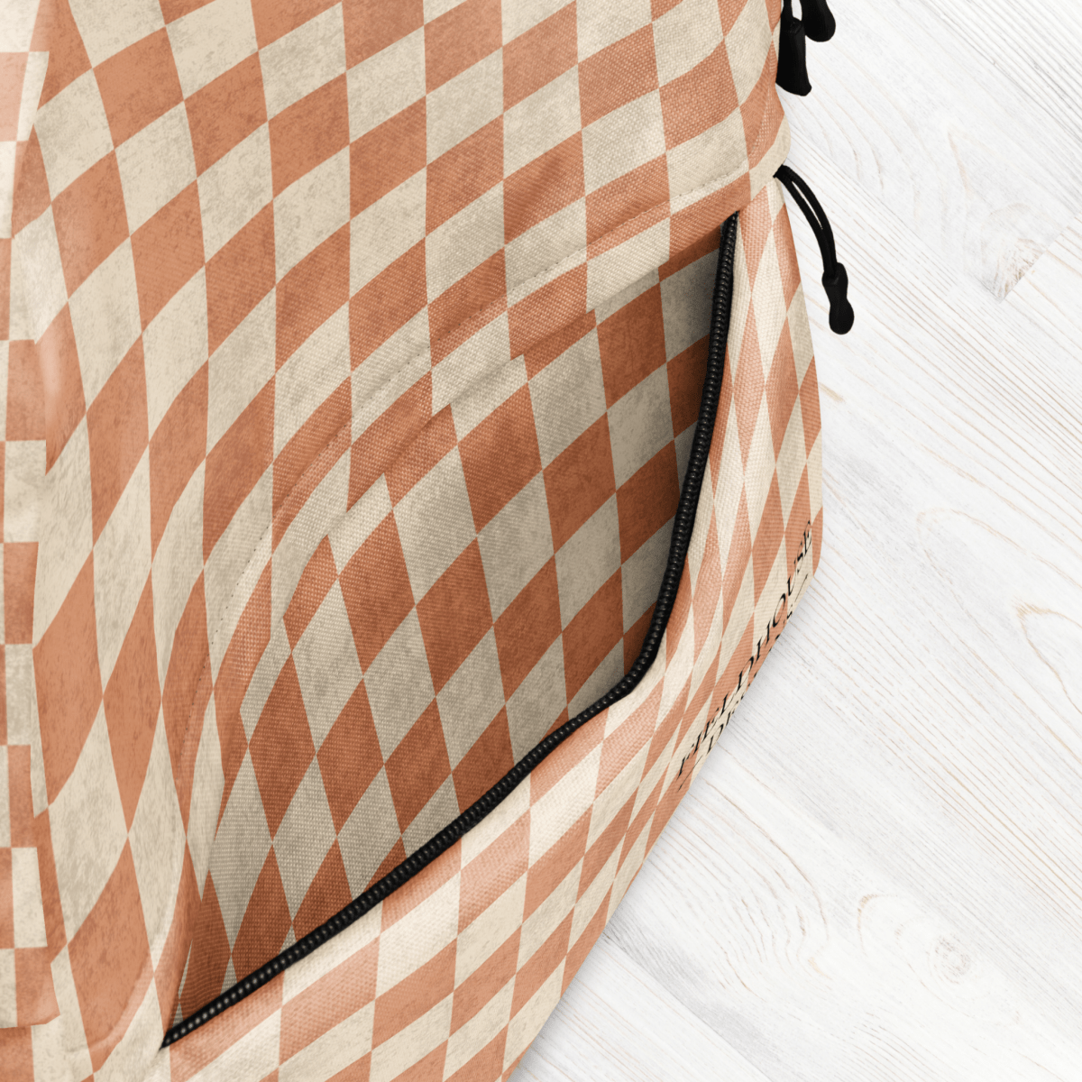Checkered bag with a white background