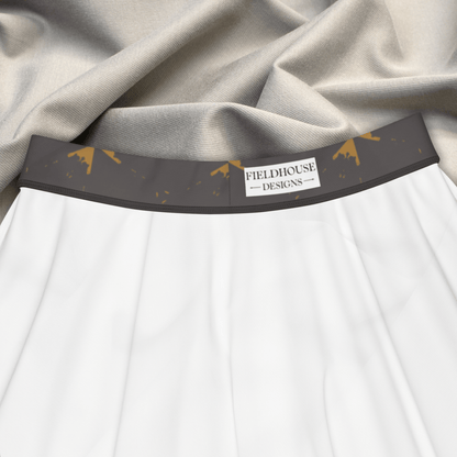 Arrow Dust Skater Skirt | Rustic Gold & Charcoal Boho Print for Wild Souls - Skater Skirt