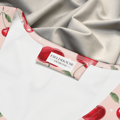 Blush Cherry Bodycon Dress | Soft Vintage Fruit Print for Sweet Summer Vibes - Bodycon Dress