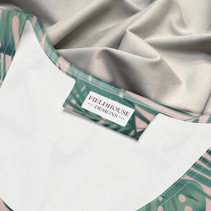 Blush Jungle Bodycon Dress | Tropical Monstera Leaf Print on Soft Pink - Bodycon Dress