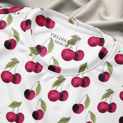 Cherry Print Sweatshirt – All - Over Fruit Pattern | Playful Retro Vibes