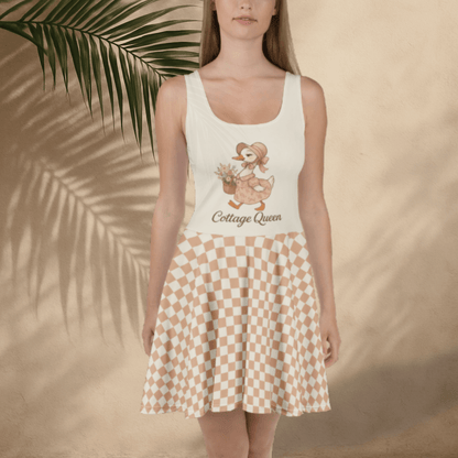 Cottage Queen Gingham Skater Dress – Goose in Bonnet