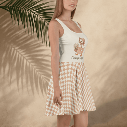 Cottage Queen Gingham Skater Dress – Goose in Bonnet