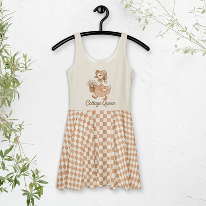 Cottage Queen Gingham Skater Dress – Goose in Bonnet