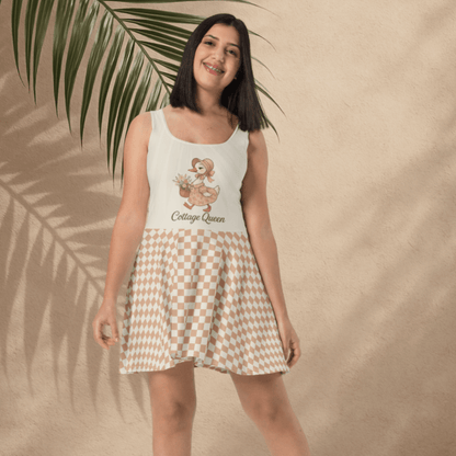 Cottage Queen Gingham Skater Dress – Goose in Bonnet