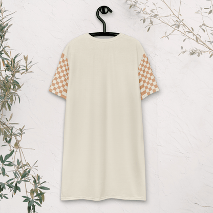 Cottage Queen T-Shirt Dress – Vintage Goose Graphic in Soft Neutrals (2XS–6XL)