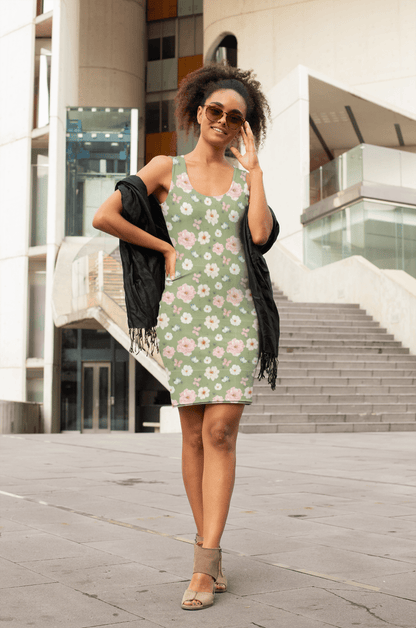 Cottagecore Floral Bodycon Dress | Boho Charm with a Curve - Hugging Fit - Bodycon Dress