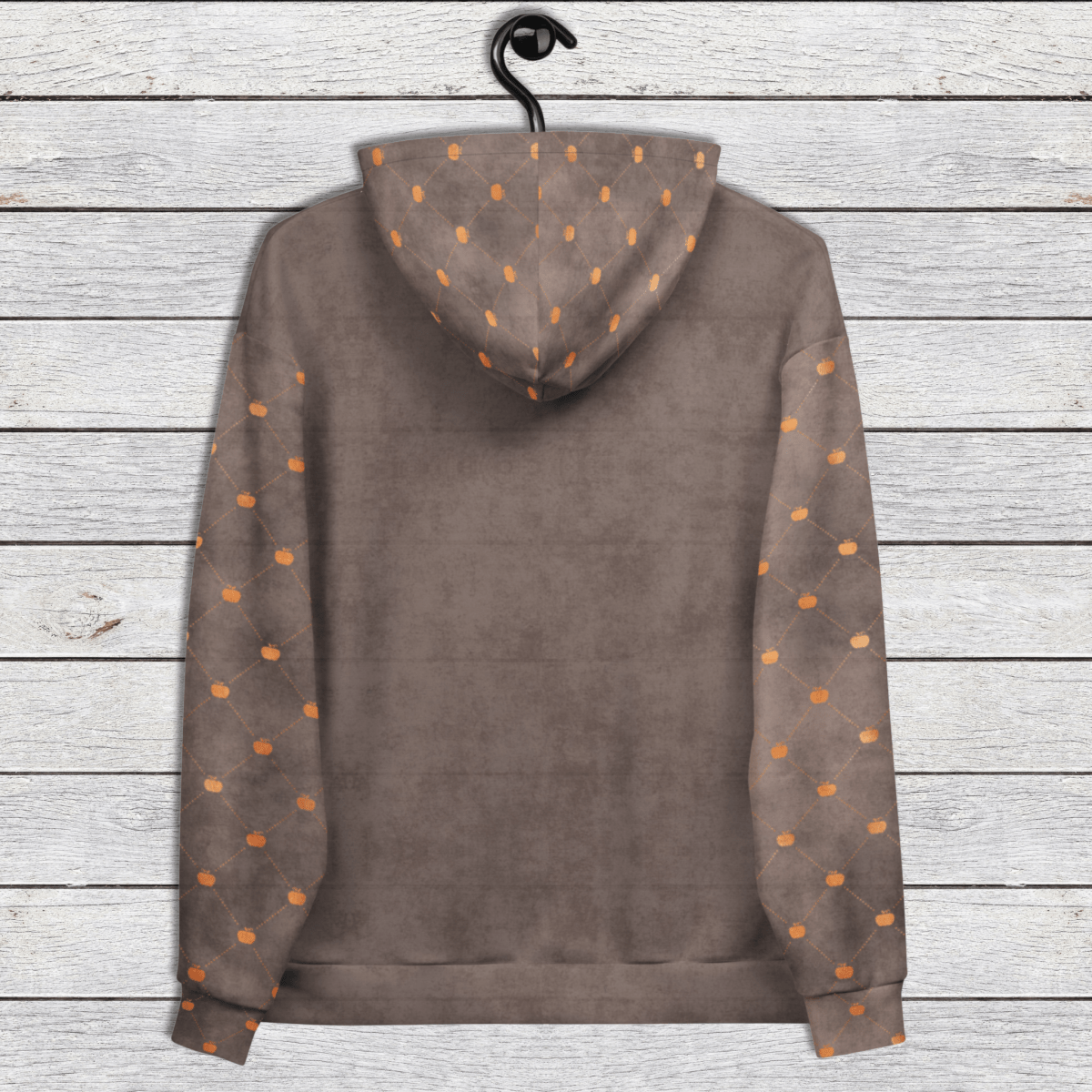 Dancing Skeletons Hoodie – Recycled Unisex Halloween Hoodie with Pumpkins & Fall Florals