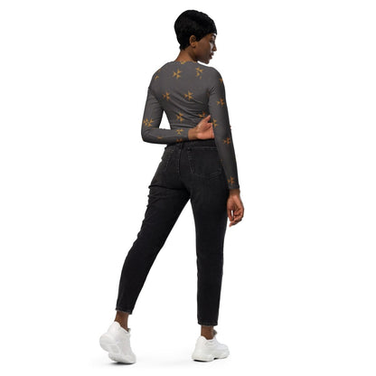 Eco - Friendly Long - Sleeve Crop Top – Recycled Polyester Activewear - Crop Top