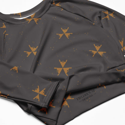 Eco - Friendly Long - Sleeve Crop Top – Recycled Polyester Activewear - Crop Top