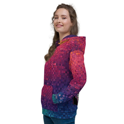Eco - Friendly Unisex Hoodie – 'F is for Fuck this Shit' Skeleton & Neon Pixel - 2XS - 6XL - Eco - Friendly Hoodie