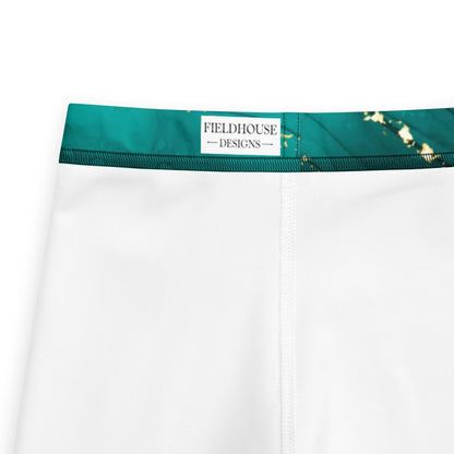 Golden Glimmer Teal Toddler Leggings 2T - 7 UV Protection with Four - Way Stretch - Leggings 2T - 7