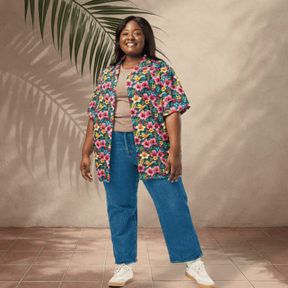 Island Bloom Button - Up Shirt – Tropical Floral Print