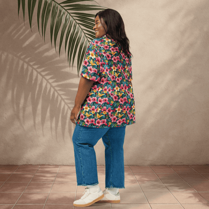 Island Bloom Button - Up Shirt – Tropical Floral Print