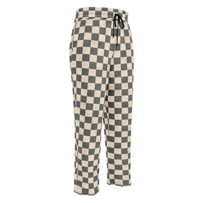 Checkered pants with a drawstring 