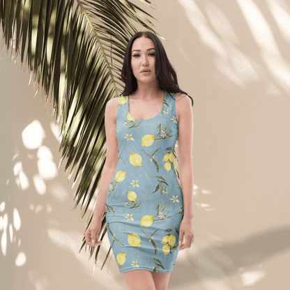 Lemon Grove Bodycon Dress | Fresh Summer Boho Vibes in Every Step - Bodycon Dress