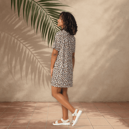 Leopard Print T-Shirt Dress – Classic Oversized Animal Print Dress for Everyday Wild Style