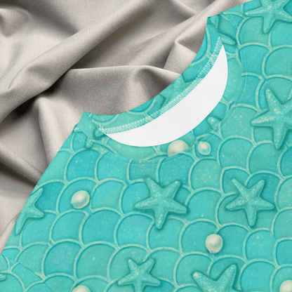Mermaid Starfish T-Shirt Dress – Oversized Oceancore Dress (2XS–6XL)