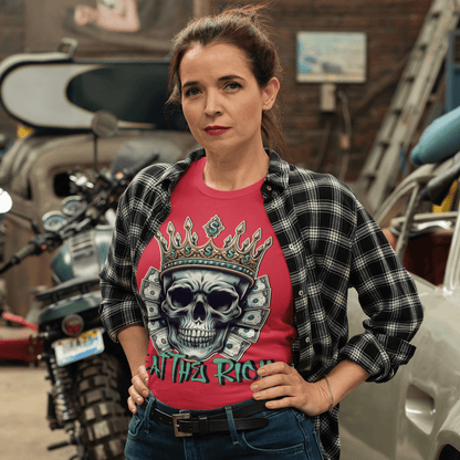 Organic Cotton Graphic T-Shirt - Eat The Rich Anti - Elite Tee - Class Protest Shirt