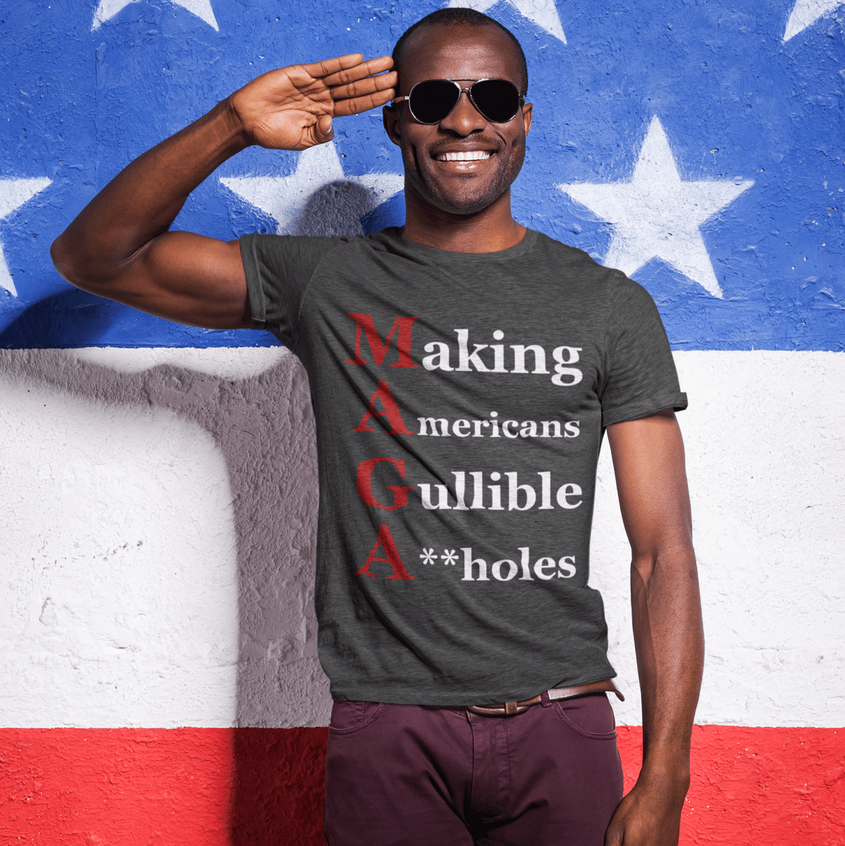 Organic Cotton Graphic T-Shirt - MAGA Satire Tee – Political Protest
