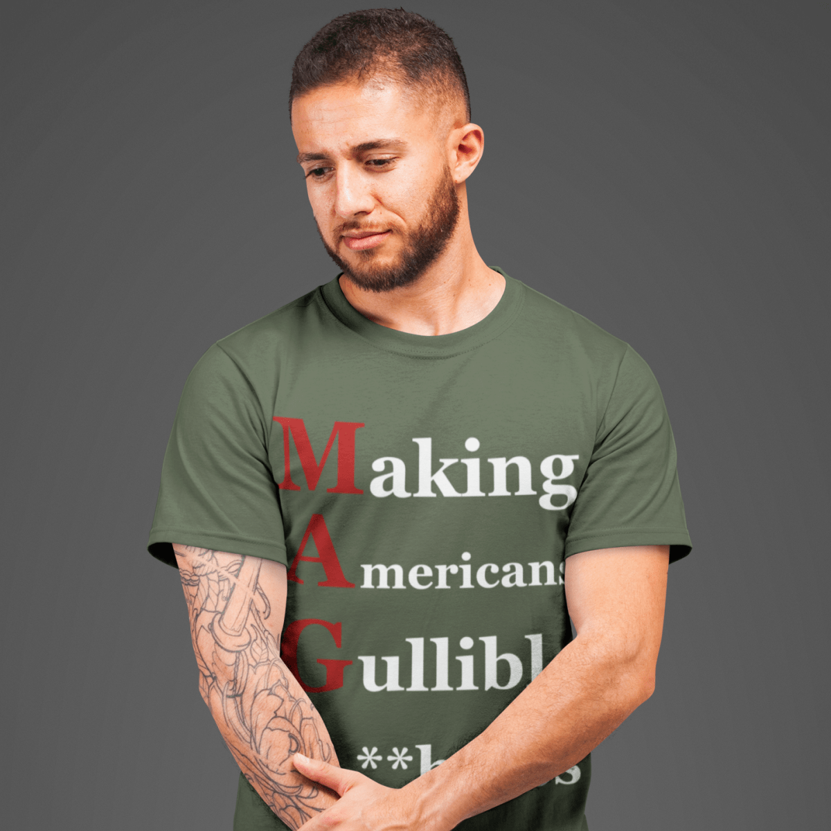 Organic Cotton Graphic T-Shirt - MAGA Satire Tee – Political Protest