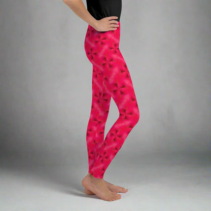 Pink Gradient Youth Leggings 8 - 20 UV Protection with Four - Way Stretch - Leggings 8 - 20