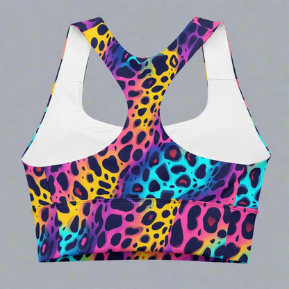 Rainbow Leopard Print Sports Bra - Sports Bra