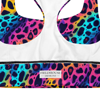 Rainbow Leopard Print Sports Bra - Sports Bra