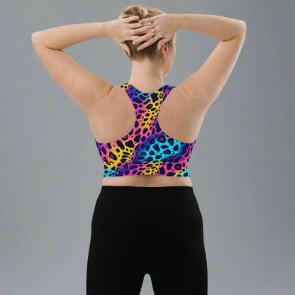 Rainbow Leopard Print Sports Bra - Sports Bra