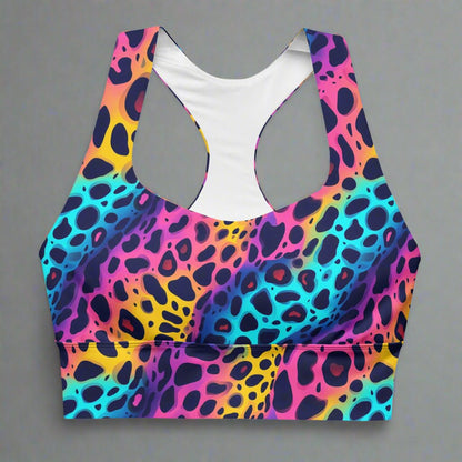 Rainbow Leopard Print Sports Bra - Sports Bra