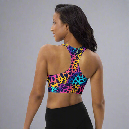 Rainbow Leopard Print Sports Bra - Sports Bra