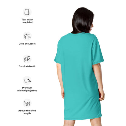 Rainbow Pregnant Woman Butterfly Watercolor Oversized T-shirt Dress 2XS - 6XL - Novelty T-Shirt Dress
