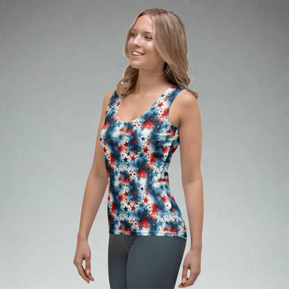Red, White & BOOM! Patriotic Starburst Tank Top - Tank Top