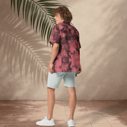Rose Smoke Button - Up Shirt | Dusty Pink Tie - Dye