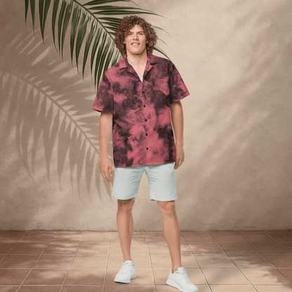 Rose Smoke Button - Up Shirt | Dusty Pink Tie - Dye