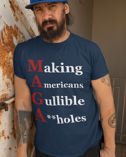 Organic Cotton Graphic T-Shirt - MAGA Satire Tee – Political Protest