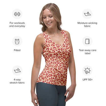 Terracotta Leopard Print Tank Top - Tank Top