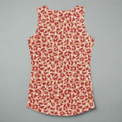 Terracotta Leopard Print Tank Top - Tank Top