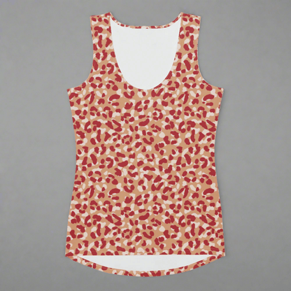 Terracotta Leopard Print Tank Top - Tank Top