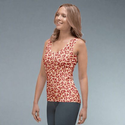 Terracotta Leopard Print Tank Top - Tank Top