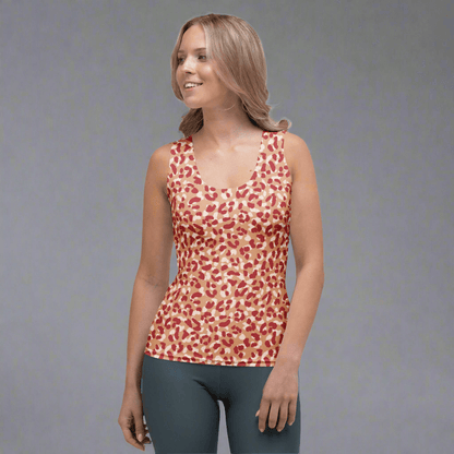 Terracotta Leopard Print Tank Top - Tank Top