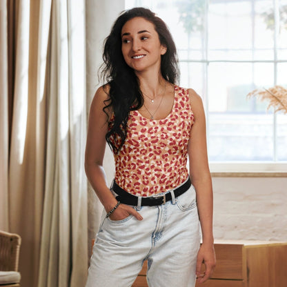 Terracotta Leopard Print Tank Top - Tank Top