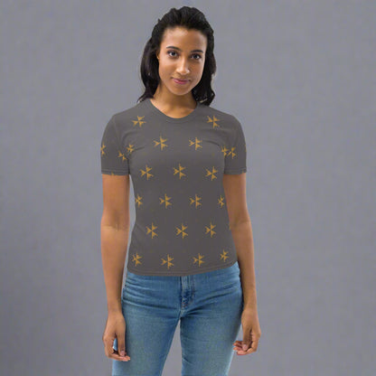 Dark Grey Abstract Pattern T-Shirt XS - 2XL Premium Knit Jersey Tee - T-Shirt